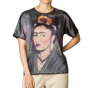 Vida Black Graphic Ugly Tee Shirt Size L